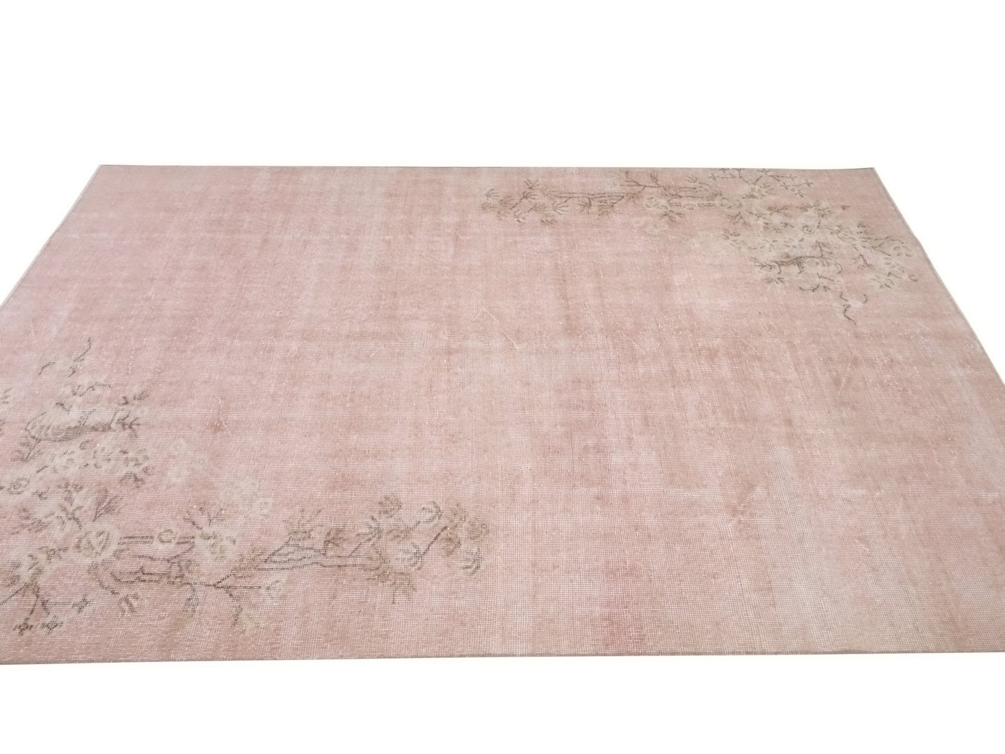 Pink Floral Oushak rug, 6x9 Turkish rug, Carpet rug, Vintage rug, Area rug, Handmade rug, Antique rug, Turkish carpet, Neutral rug,10237