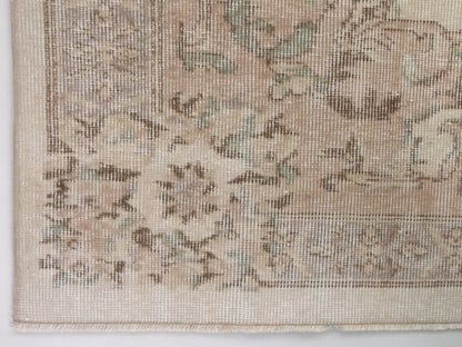 Faded rug, Turkish rug, Area rug, 5x9 Rug, Oushak rug, Vintage Rug, Handmade rug, Bedroom rug, Muted rug, Pastel rug, Living room rug, 10235