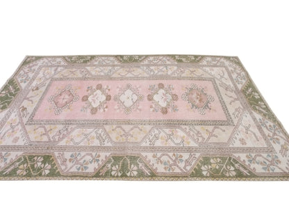 Neutral rug, 6x10 Oushak rug, Handmade Vintage rug, Turkish Oushak rug 6x10, Vintage Carpet rug, Turkey rug, Faded rug, Turkish carpet,10305