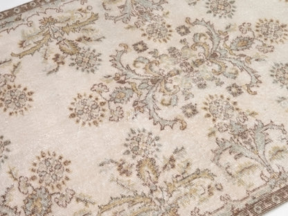 Vintage rug , Oushak rug 4x7 , Area Rug, Turkish rug, Vintage Carpet, Carpet rug, Faded rug, Anatolia rug, Bedroom Rug, Nursery rug ,10223