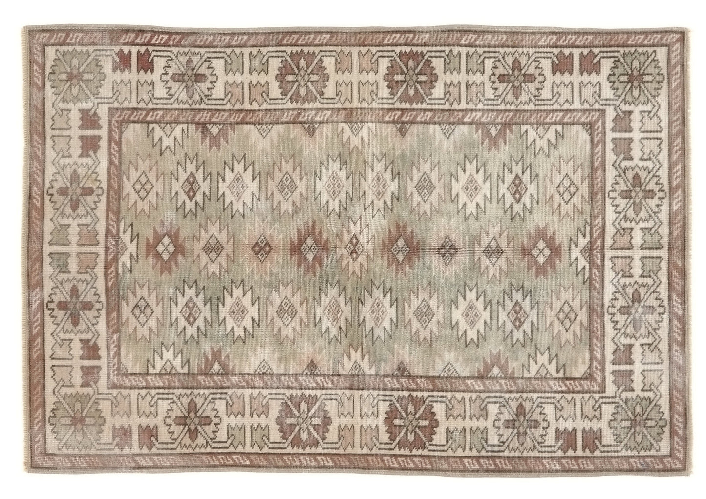 Anatolia Rug, Turkish rug, Oushak Rug, Small Turkish rug, 4x5 Rug, Vintage rug, Wool rug, Rustic rug, Traditional rug, Nursery rug, 10045