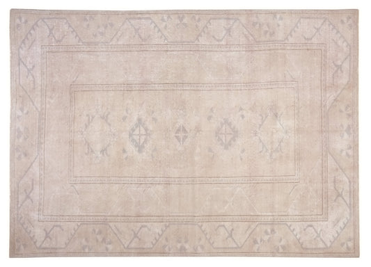 Neutral Oushak Rug, Vintage rug Muted, Turkish Rug Beige 7x9, Farmhouse decor, Area rug 7x10, Pastel rug, Faded rug, Muted rug, 9955