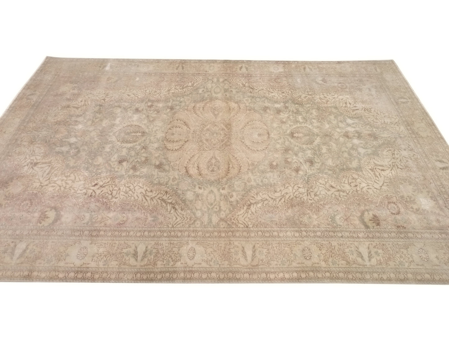 Turkish Oushak Rug, Vintage rug, Faded Rug, Anatolia rug, Floral rug, Beige rug 6x10, Antique rug, Oushak Carpet, Farmhouse, Carpet,9090