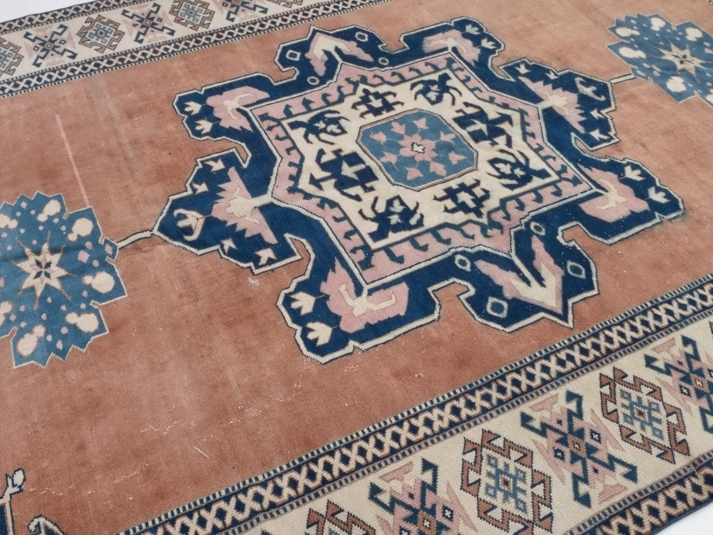 Turkish Oushak Rug, Vintage rug, Area rug, 7x10 Rug, Oushak Carpet, Vintage Carpet, Oriental rug, Bohemian rug, Living room, Turkey rug,9046