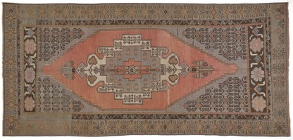 5x10 Rug, Turkish Oushak Vintage Rug, Ethnic rug, Rustic rug, Anatolia rug, Handmade rug, Bohemian rug, Eclectic rug,Entryway rug, 8969