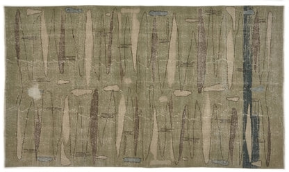 Turkish rug 5x8, Art deco Carpet rug, Oushak rug 5x8, Unique rug, Rare find Vintage rug, Turkey rug, Wool rug, One of a kind rug, 8957