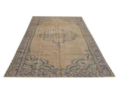 Vintage Rug 6x9, Turkish rug 6x9, Oushak Carpet rug, Living room rug, Muted rug,Faded rug, Handmade rug, Boho decor, Turkey rug, 8960