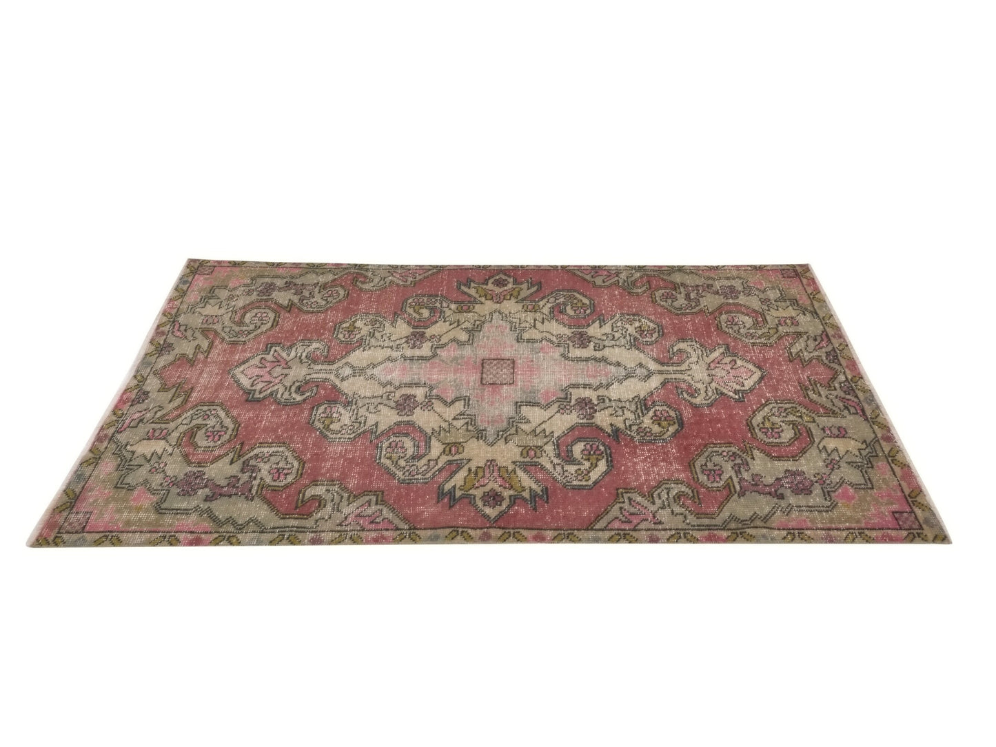 Turkish Rug 4x7, Boho Vintage rug, Oushak Rug 4x7, Area rug, Eclectic rug, Ethnic rug, Wool rug, One of a kind rug, Handmade rug, 8930