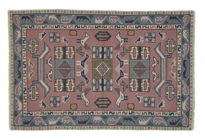 3x4 Turkey Oushak Rug, Vintage Turkish Rug 3x4, Hand-Knotted Area Rug, Hand-Woven Anatolia Rug, Handmade Wool Rug, One of a Kind Rug, 8680