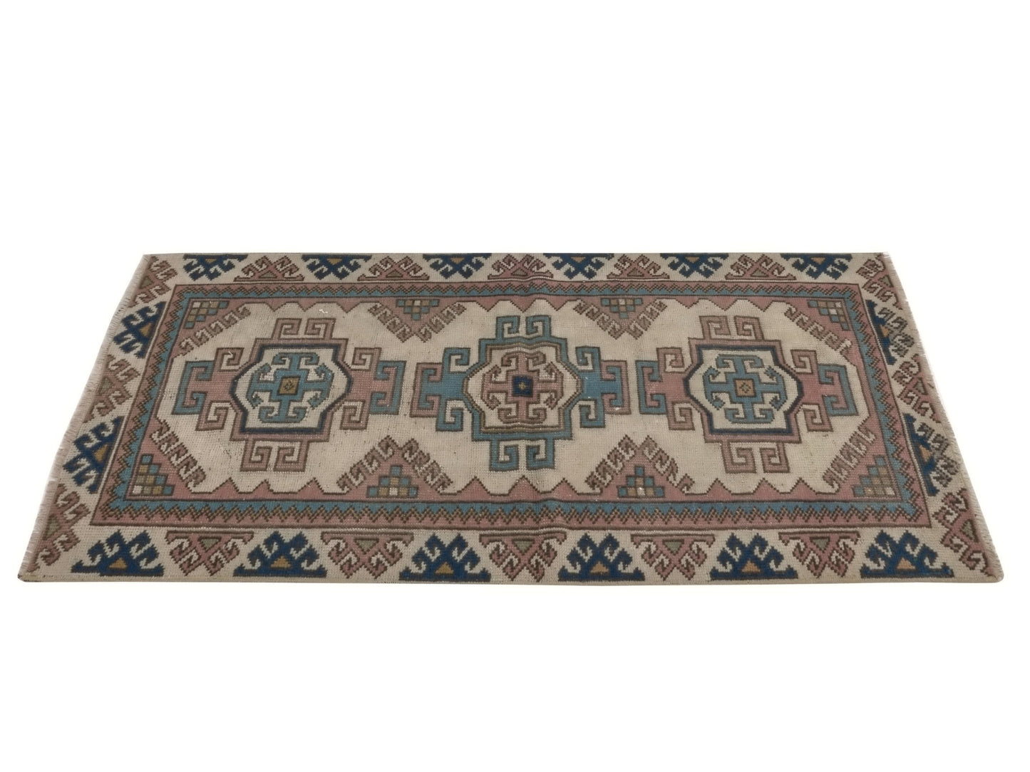 3x5 Oushak Vintage Rug, Anatolian Turkish Rug , Traditional Rug , 3x5 Small Oushak Rug , Area Turkish Rug , Handmade Neutral Rug ,8692