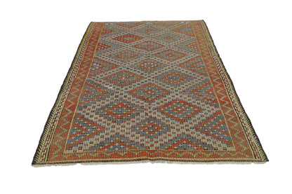 Turkish Kilim, Vintage Kilim Rug 4x7, Handmade Antique Eclectic Kilim Rug, Kilim Rug, Rug Kilim, Bohemian Rug, Wool Rug, Bedroom Rug, 8146