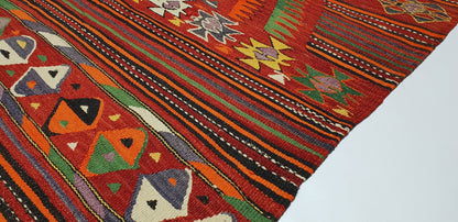 Turkish Kilim Rug, 5x12, Vintage Handmade Unique Kilim Rug, Bedroom Rug, Kilim Rug, Area Kilim Rug, Anatolia Rug, Rug Kilim, Wool Rug, 2845