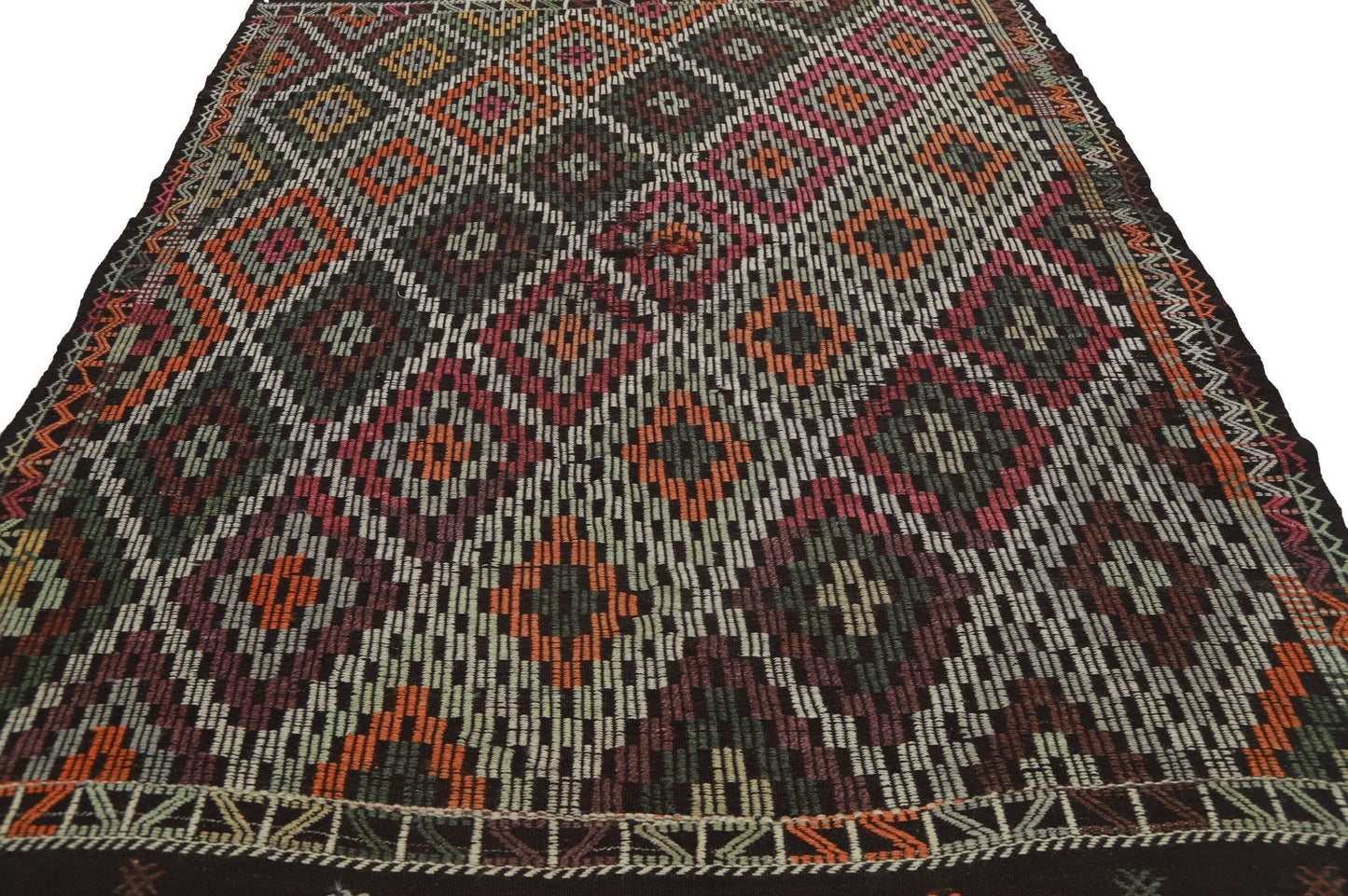 Rug Kilim, Turkish Kilim Rug, Vintage Unique Kilim Rug, Kilim Rug 7x9, Handmade Antique Kilim Rug, Wool Rug, Living Room Rug, 8160