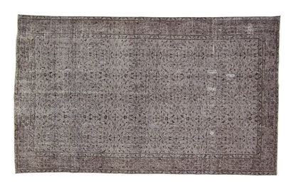 Gray Vintage Rug 5x8, Turkish Rug 5x8, Overdye Gray Vintage Carpet Rug, Handmade Contemporary Living Room Area Rug,3142