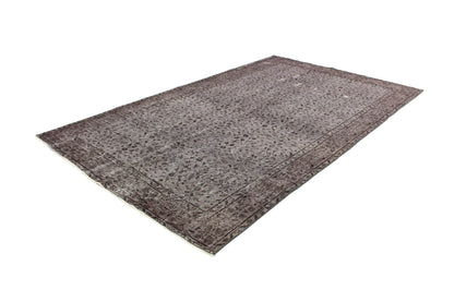 Gray Vintage Rug 5x8, Turkish Rug 5x8, Overdye Gray Vintage Carpet Rug, Handmade Contemporary Living Room Area Rug,3142