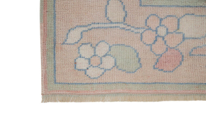 5x7 Pink Oushak Area Rug, Turkish Rug, Vintage Rug, Bohemian Handmade Rug, Turkey rug, Unique rug, Faded rug, Wool Rug, Bedroom rug, 7454