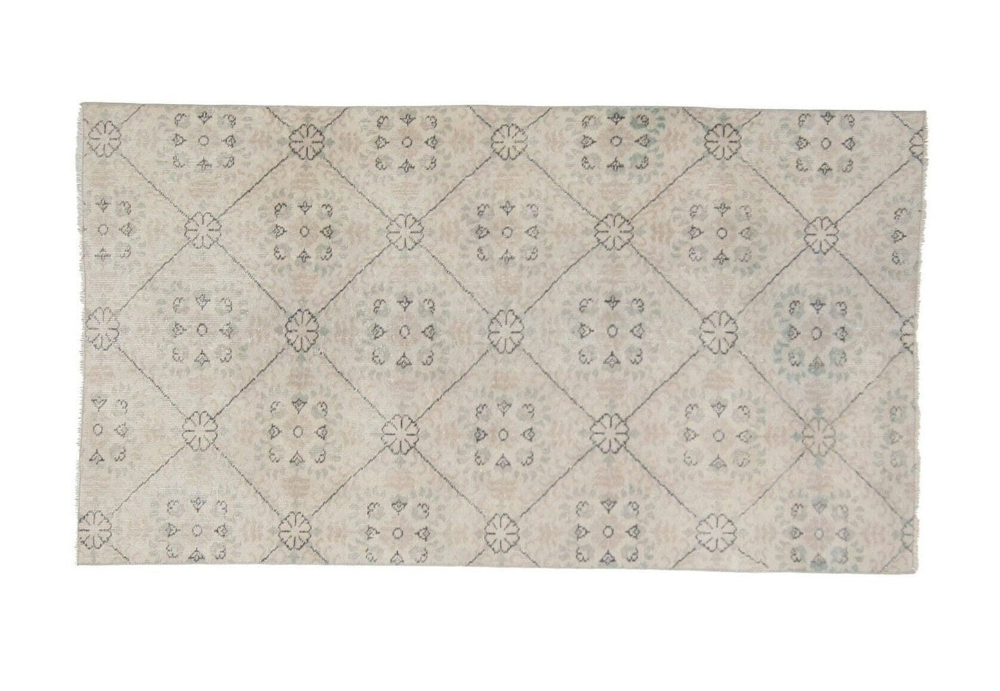 4x7 Turkish Oushak Vintage Rug, Area Neutral Fine Rug, Carpet rug, Unique rug, Art deco rug, Anatolia rug, Handmade rug , Contemporary, 7483