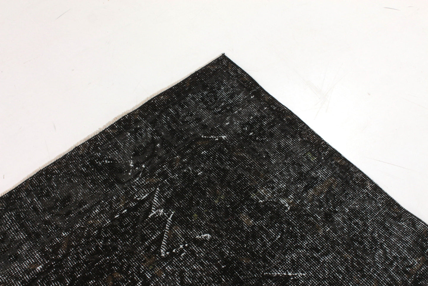 5x9 Black Vintage Turkish Carpet Rug ,Area Wool Handmade Carpet Rug, Living Room, Contemporary, Modern Rug 3153