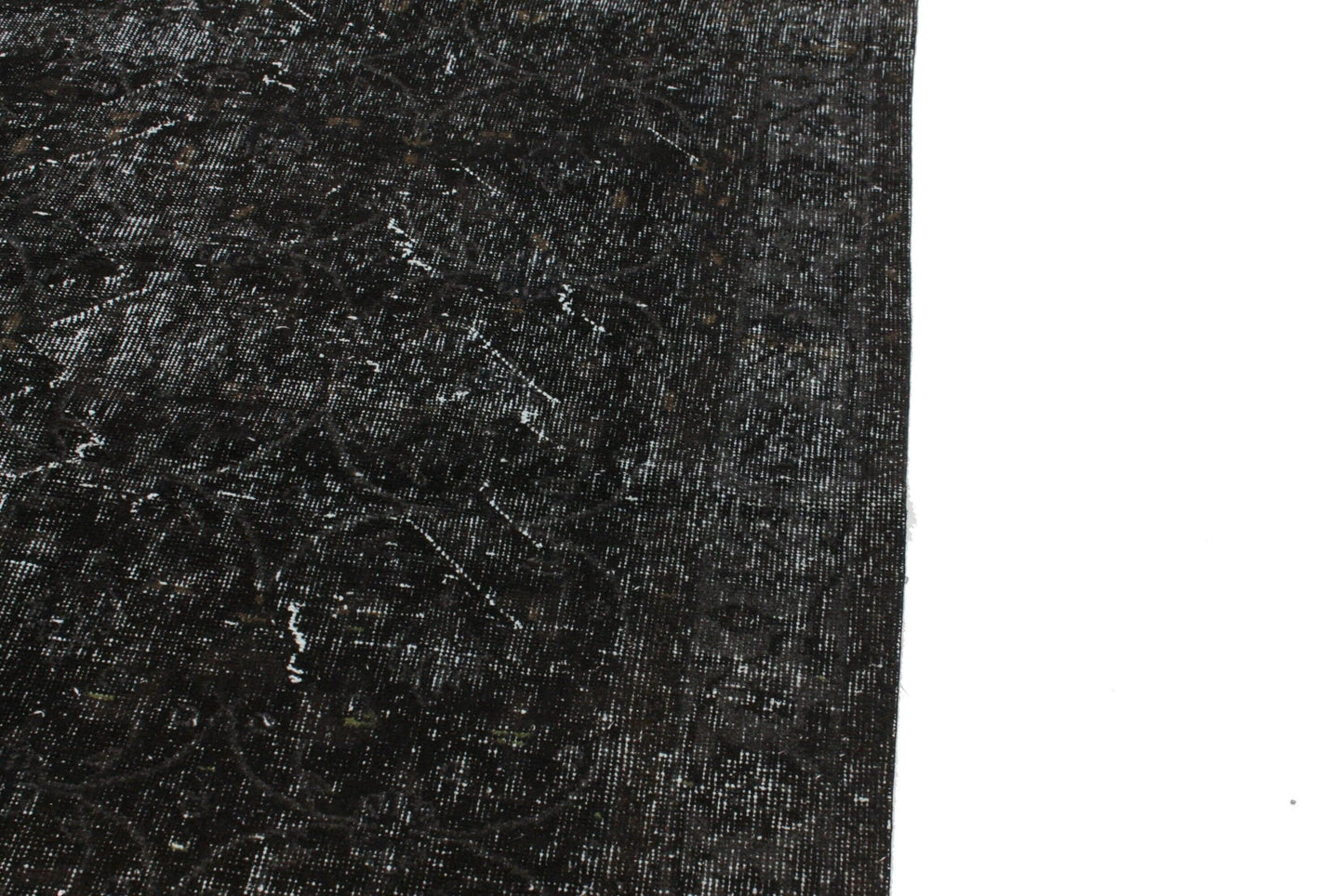 5x9 Black Vintage Turkish Carpet Rug ,Area Wool Handmade Carpet Rug, Living Room, Contemporary, Modern Rug 3153