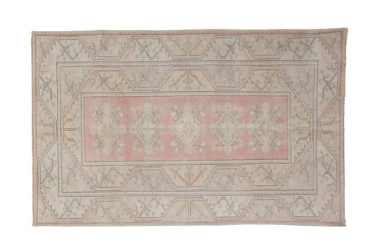 5x8 Rug, Faded Geometric Rug, Neutral Turkish rug, Oushak rug, Vintage rug, Area rug, Unique rug, One of a kind rug, Living room Rug, 7482