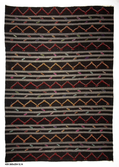 Turkish Kilim Rug 8x12, Handmade Rustic Kilim Rug, Primitive Rug, Area Floor Kilim Rug, Vintage Kilim Rug, Rug Kilim, Living Room Rug, 409