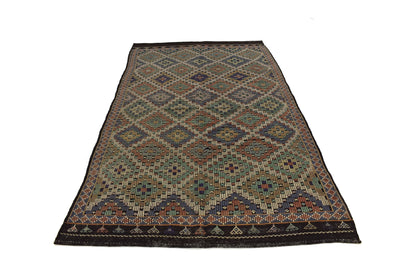 Vintage Kilim 5x11, Handmade Antique Kilim Rug, Area Neutral Kilim Rug, Turkish Faded Kilim Rug, Living Room Rug, Flat Weave Rug, 3196