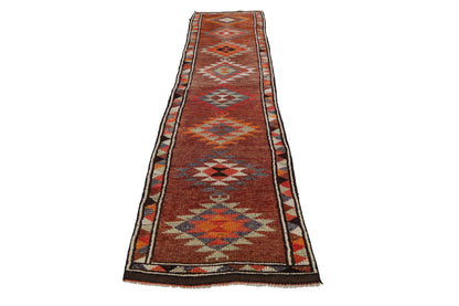 3x13 Rug runner, Turkish runner ,Oushak runner, Vintage runner, Aztec rug, Floor runner rug, Old rug, Oriental rug, Stair rug,7212