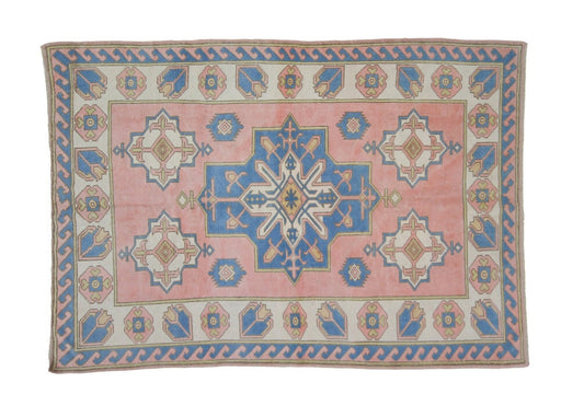 5x8 Turkish rug, Vintage rug 5x8, Oushak Rug 5x8, Neutral Pink Bohemian Carpet rug, Bedroom Area Anatolia Rug ,Rug Made in Turkey , 7747