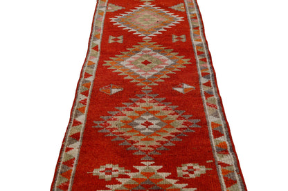 3x12 Hallway Runner Rug, Turkish rug runner, Vintage runner, Oushak runner, Kitchen rug, Corridor rug ,Floor runner, Stair rug, 7207