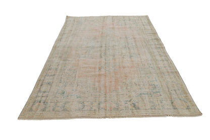 Distressed Vintage rug, 7x10 Oushak Rug ,Turkish rug ,Faded rug, Wool rug, Antique rug,Unique rug,Muted rug,Living room rug,Turkey rug, 7761