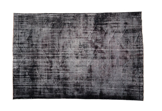 Handmade Black Rug, Distressed Overdye Carpet Rug, 6x9 Vintage Turkish Black Rug, Area Rug 6x9, Living Room Rug ,3277