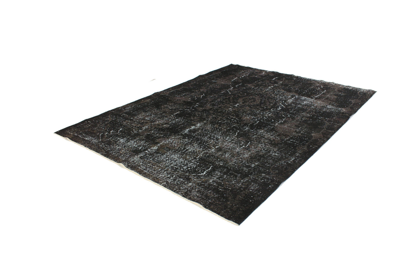 6x8 Black Overdye Vintage Rug, Turkish Rug Black ,Unique Rug, Anatolia Rug,Distressed Rug, Minimalist Rug, Carpet rug, Bedroom rug, 3168