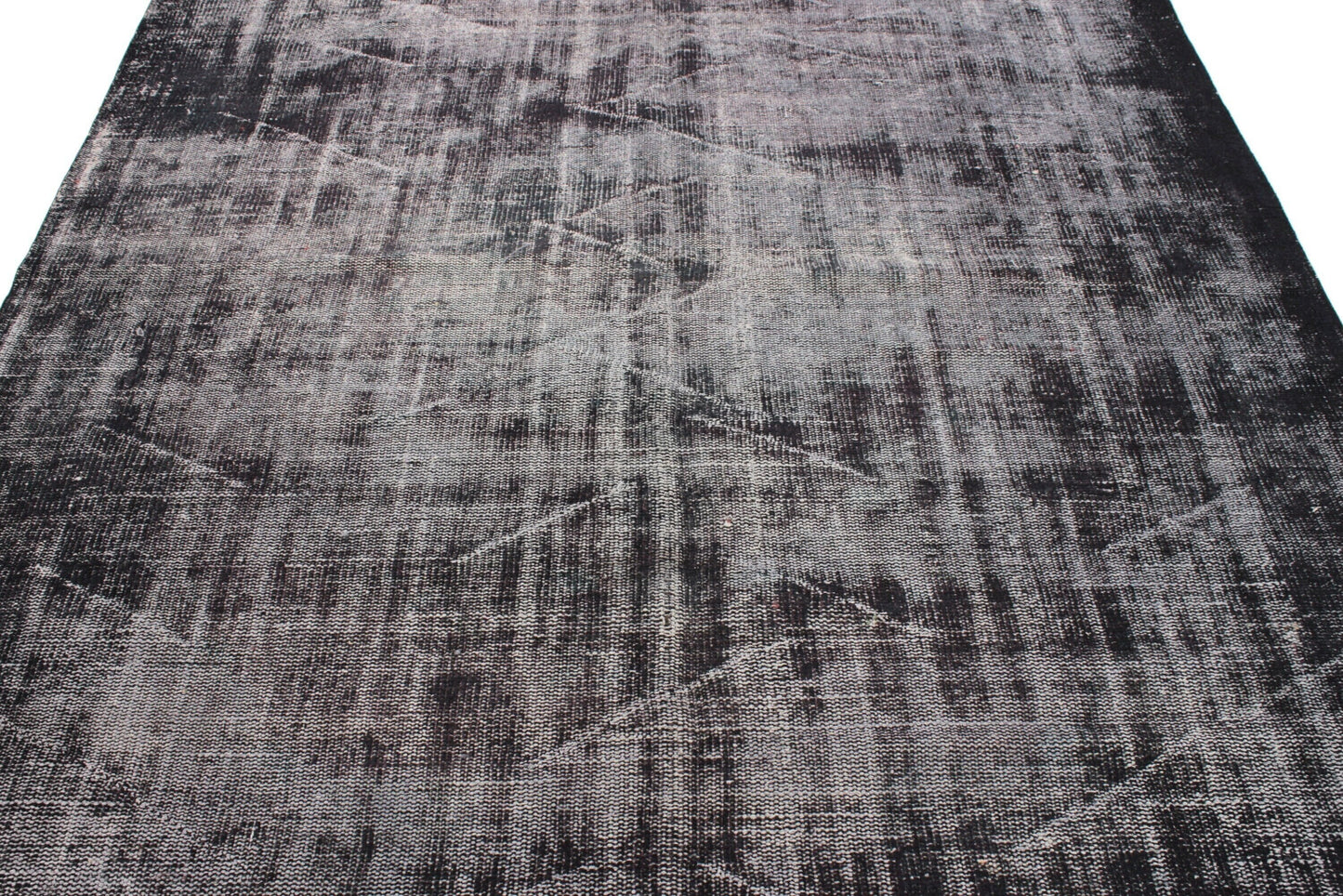 Handmade Black Rug, Distressed Overdye Carpet Rug, 6x9 Vintage Turkish Black Rug, Area Rug 6x9, Living Room Rug ,3277