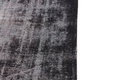 Handmade Black Rug, Distressed Overdye Carpet Rug, 6x9 Vintage Turkish Black Rug, Area Rug 6x9, Living Room Rug ,3277