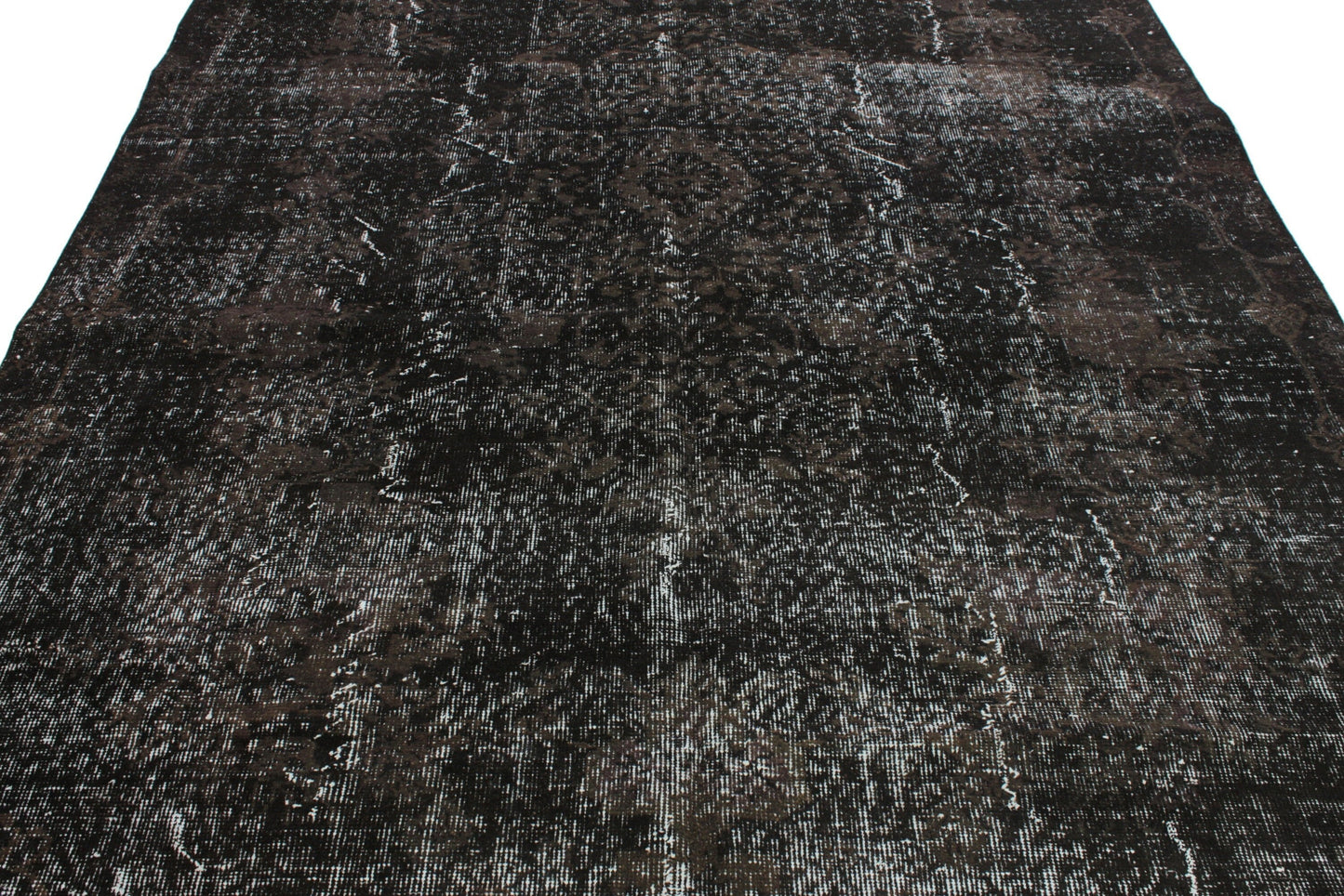 6x8 Black Overdye Vintage Rug, Turkish Rug Black ,Unique Rug, Anatolia Rug,Distressed Rug, Minimalist Rug, Carpet rug, Bedroom rug, 3168