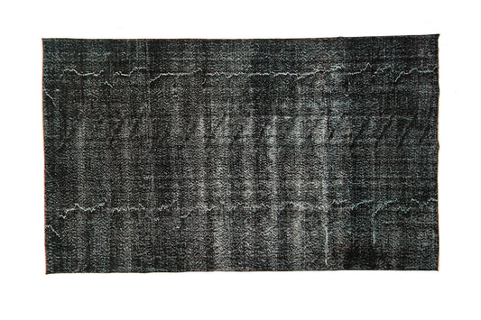 Turkish Vintage Rug, 6x9 Overdye Black Rug, Area Rug, Living Room Rug, Carpet Rug, 3159