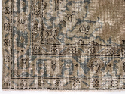 Turkish Oushak Rug, Vintage Area Rug, Anatolian Wool Rug, Handmade Carpet Rug, Traditional Antique Rug, Unique Rustic Rug, 8681