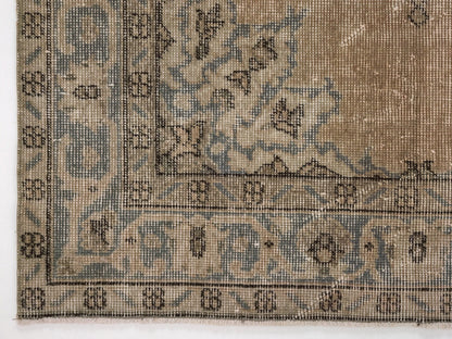 Turkish Oushak Rug, Vintage Area Rug, Anatolian Wool Rug, Handmade Carpet Rug, Traditional Antique Rug, Unique Rustic Rug, 8681