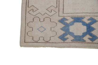 6x8 Beige Blue Oushak rug, Vintage rug, Turkish rug, Handmade rug ,Wool rug, Anatolia rug ,Turkey rug, One of a kind rug , Area rug 6x8,7291
