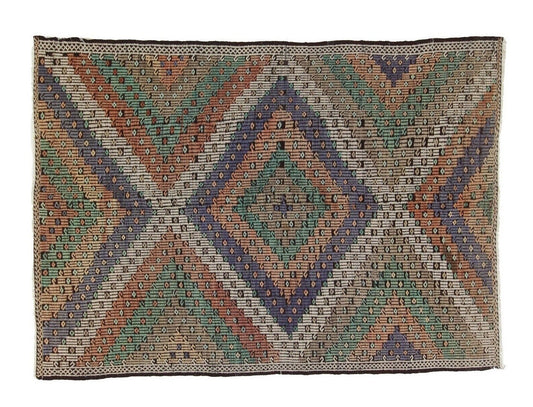 6x9 Bohemian Kilim Rug, Terracotta Geometric Rug, Boho Rug, Area Kilim Rug, Handmade Kilim Rug, One of a Kind, Decorative Unique Rug, 8081