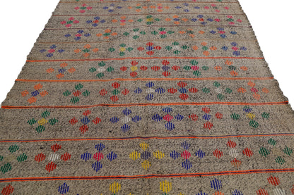 7x9 Turkish Vintage Kilim Rug, Boho Rug, Handmade Faded Kilim Rug, Kilim Rug, Contemporary Rug, Area Kilim Rug, Living room Rug, 8083