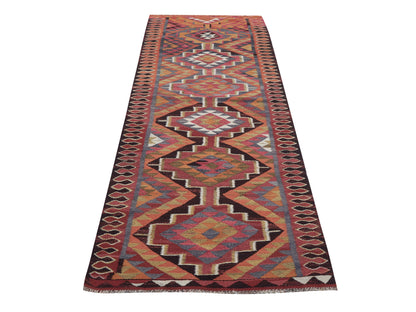 Vintage Kilim Runner Rug, Turkish Antique Runner Rug, Oushak Handmade Runner Rug, Rug Runner 3x10, Hallway Runner, Bohemian Rug, 11402