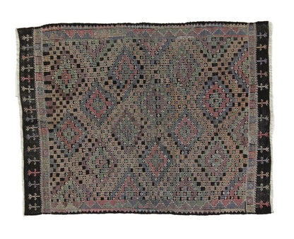 5x7 Rustic Kilim Rug, Modern Kilim Rug, Wool Kilim Rug, Handmade Kilim Rug, Turkish Vintage Kilim, Contemporary Decor, Area Kilim Rug, 8193