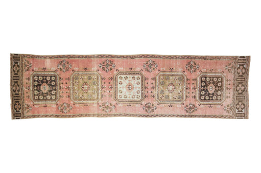 Pink Runner Rug 3x12, Carpet Runner ,Oushak Runner, Turkish Runner ,Unique Rug,Faded Rug, Kitchen Rug, Hallway Rug, Turkish Rug Runner, 6196