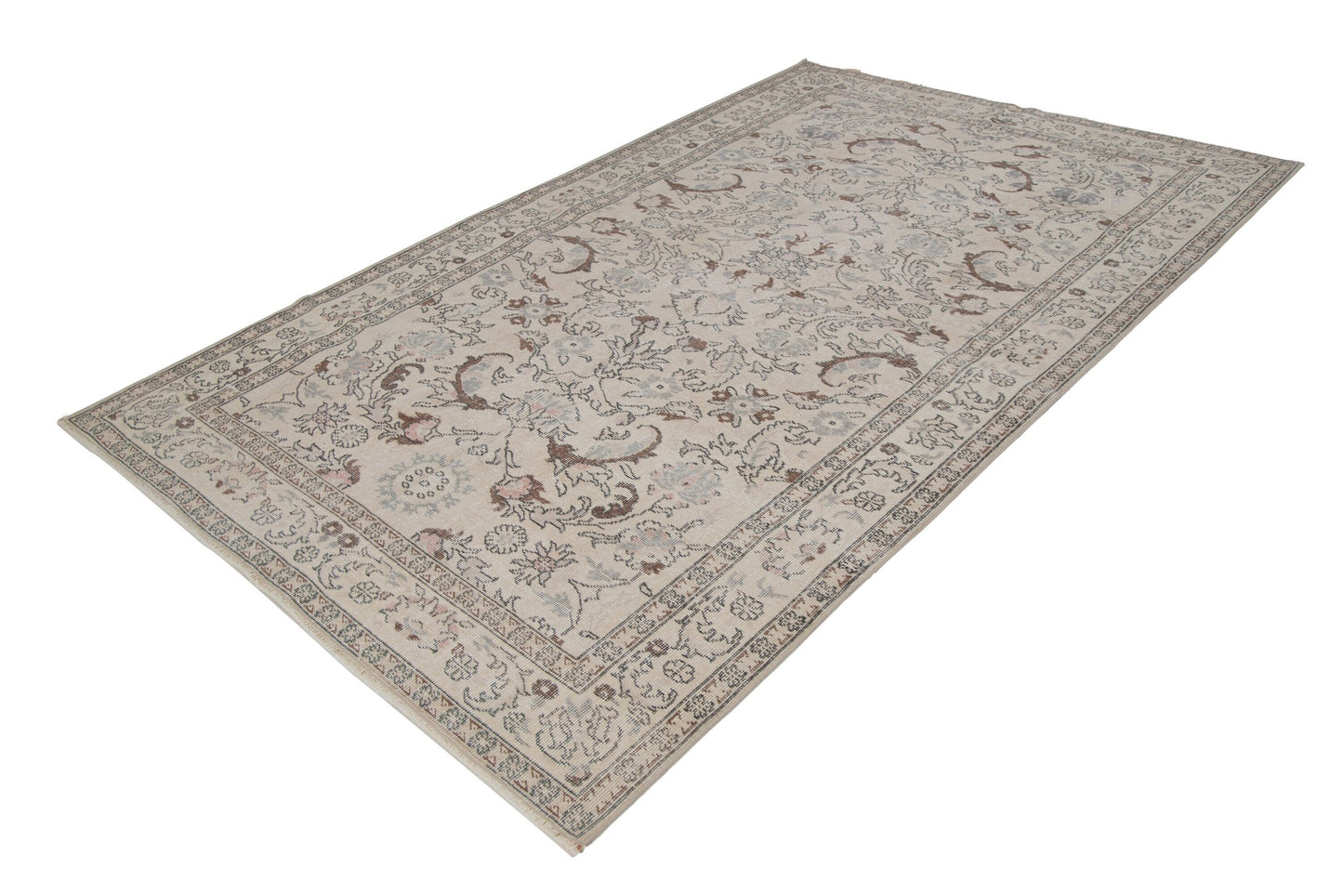 Rug 6x9,Area Turkish rug 6x9, Neutral Oushak rug,Vintage rug,Beige rug 6x9,One of a kind rug,Contemporary,Living room rug,7391