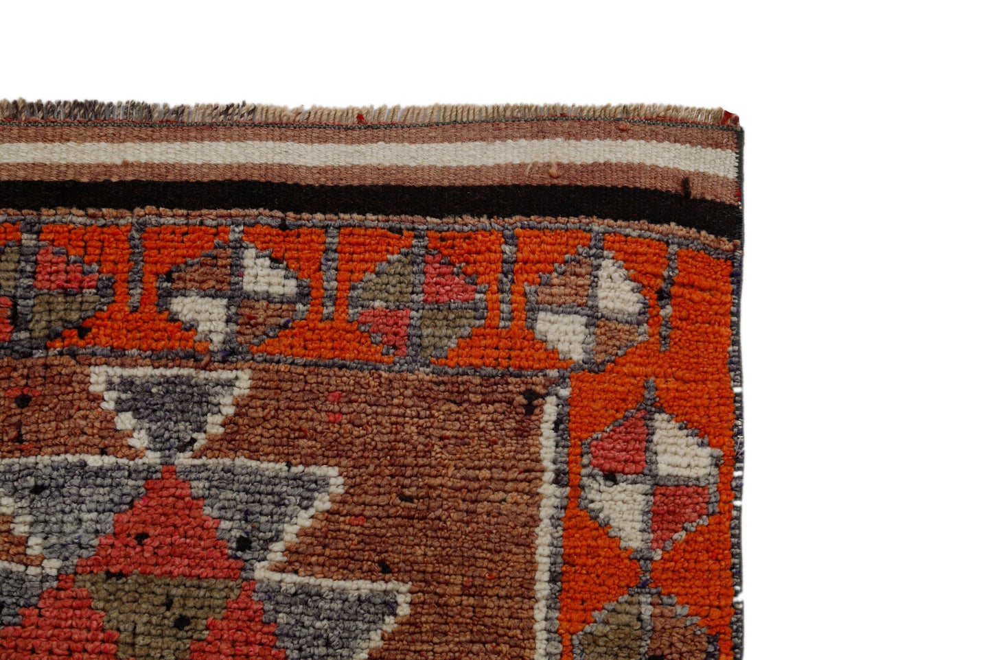 Cherry Red Runner rug, Turkish Oushak Vintage Rug Runner, 3x12 Runner rug,Bohemian Carpet Runner,Anatolia,Made in Turkey,7193