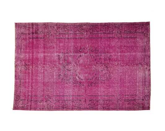 5x8 Kid Room Turkish Rug,Pink Over dyed Handmade rug, Area Rug, Carpet Rug, Vintage Rug, Boho Decor, Bedroom Rug ,3355