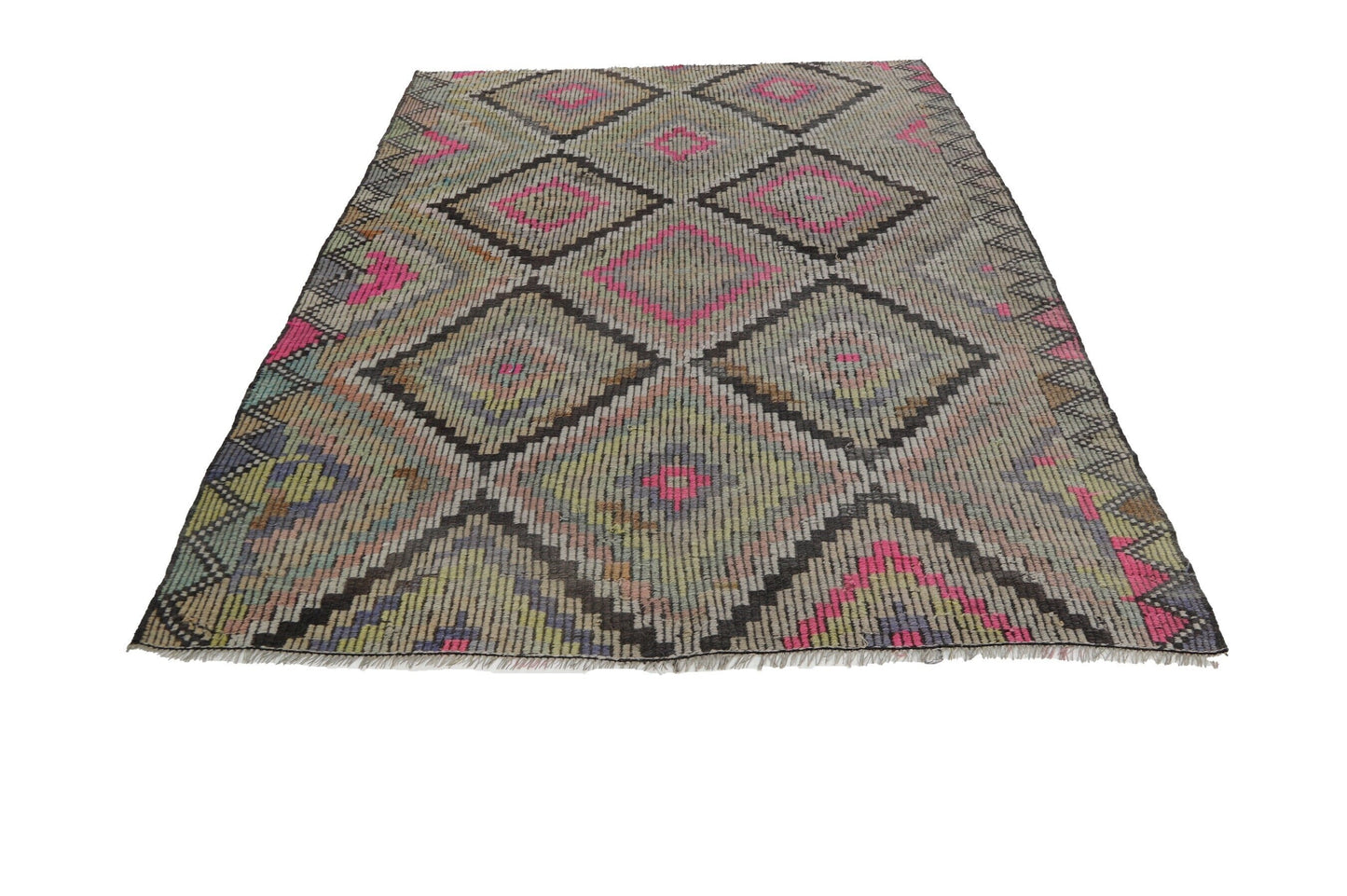 Bohemian Kilim rug, Vintage Turkish Kilim rug 6x8, Area rug, Natural rug, Organic rug ,Handmade rug ,Living room Kilim rug ,8073