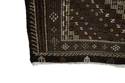 Brown Faded Kilim rug, Area Wool Embroidery Rug,Turkish kilim rug,Vintage kilim,Farmhouse decor,Anatolia,8069