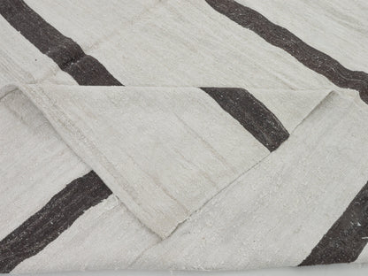 White Black Kilim Rug 10x13, Turkish Kilim rug ,Hemp rug ,Large Kilim rug 10x13 ,Modern rug, Kilim rug, Oversize rug ,Contemporary, 6414